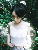 PASTEL FLOWER LACE SLEEVELESS (2COLOR)