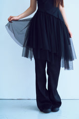 アンバランスバックルバックレスドレス_black