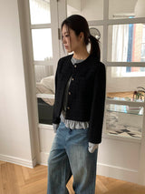 Minimal two pocket tweed jacket(2color)