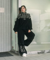 UNISEX チェックドッキングスウェット