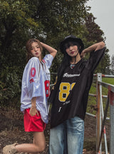 88 Sporty Metal Jersey Short Sleeve T-shirt
