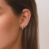 gold pear shape barbell single piercing E070-01G