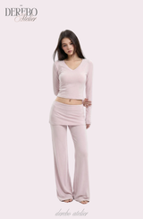 Mully Pink V-Neck Training Set-up (pants)