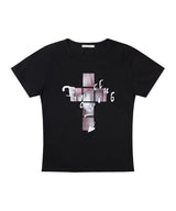 CROSS KIRA TEE (BLACK) F26QB054