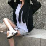 [BELLIDE MADE] Noah, loose fit two-way zip-up hoodie