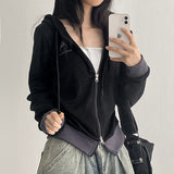 Back-Printed Zip-up 💛 Horse Slim Hoodie Zip-up (4 colors)