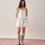 Ribbon Frill Sleeveless (White)