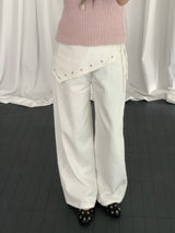 Nelson Studded Wide Straight Pants