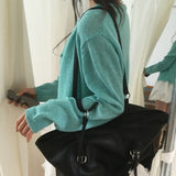 Baking Lace Round Neck Spring Knit Cardigan (6 Colors) – Mint / Date Look