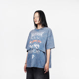 HIERARCHY STUDIOS ENE - ウォッシュドブルーレイヤードENE オーバーサイズTシャツ