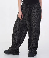 LEOPARD PRINT THUNDER LOGO PANTS