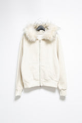 trimming fur hood zip-up(2colors)