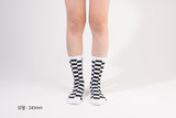 [3PACK] 1507 ユニセックストラウザーチェッカーボードソックス - カラーパック