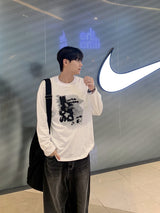 タイムプリンティング長袖Tシャツ