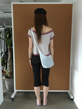 Las Lace Off-shoulder T-shirt (3color)