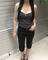 Lace sleeveless