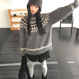 Popping Nordic Loose Fit Round Knitwear