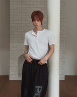 モンテス クロップ ヘンリーネック ショートスリーブ Tシャツ