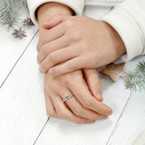 SVR-607 Silver 925 Cross Silver Friendship Ring Couple Ring