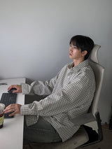 ASCLO Seersucker Cool Check Shirt (4color)