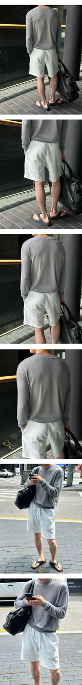 [Unisex] アイスクロップサマーニット(5color)