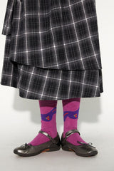 Geometric color block casual and comfortable multi-color animal print socks