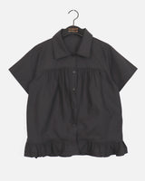 Dufen Frill Short-Sleeve Blouse