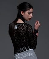 [NF] ポインレースレイヤードtシャツ