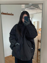 Shoel Hooded Half Duck Down Padded Jumper