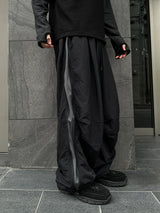 Jet Side Zipper Wide Balloon Pants