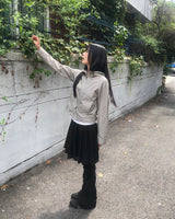 [MADE] Beupi frill pocket two-way ジッパーネックストリングウィンドブレーカーフードジップアップ
