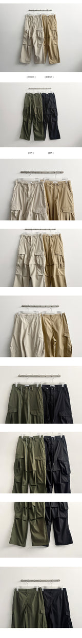 Waist String Parachute Cargo Wide Pants