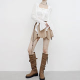 Demash see-through frill cardigan + sleeveless set