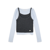メッシュレイヤードトップセット(2 COLORS)
