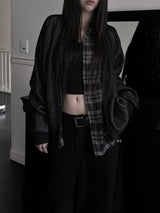 ペアウールストライプジップアップ (unisex)