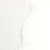 [UNISEX] WORLD PEACE オーバーサイズローエッジスリーブレスTシャツ（ホワイト）