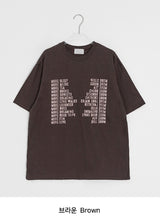 [unisex] ムートレタリングオーバー半袖Tシャツ
