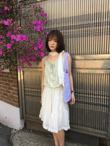 ノベールポルカドットフリルスカート(2color)
