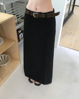 sand matte big buckle belt