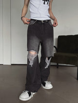 Pio Damaged Washed Denim Pants