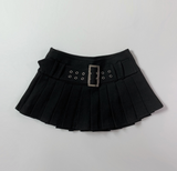デレナベルトプリーツスカート (Black)