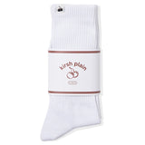 KIRSH PLAIN LOGO SOCKS 2PACK - WHITE