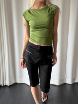 Boat neck slim rib t-shirts(5color)