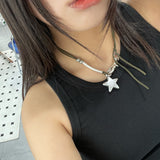 Matt Star Buckle Necklace