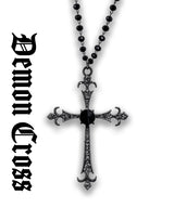 Demon Black Cross Necklace