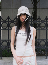 Clover Ruffle Beanie - Light Grey