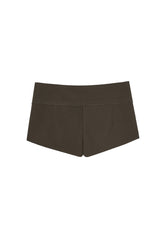 Three-button lace short, Brownie