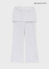 [B-BASIC] エアースウェットブーツカットスカートパンツ (2SIZE)