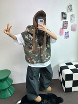 ヒーターパディング❤スナップオーバーロングパンツ 🩶🖤💚3COLOR