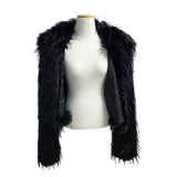 Winter Halo Long Hair Collar Fur Jacket